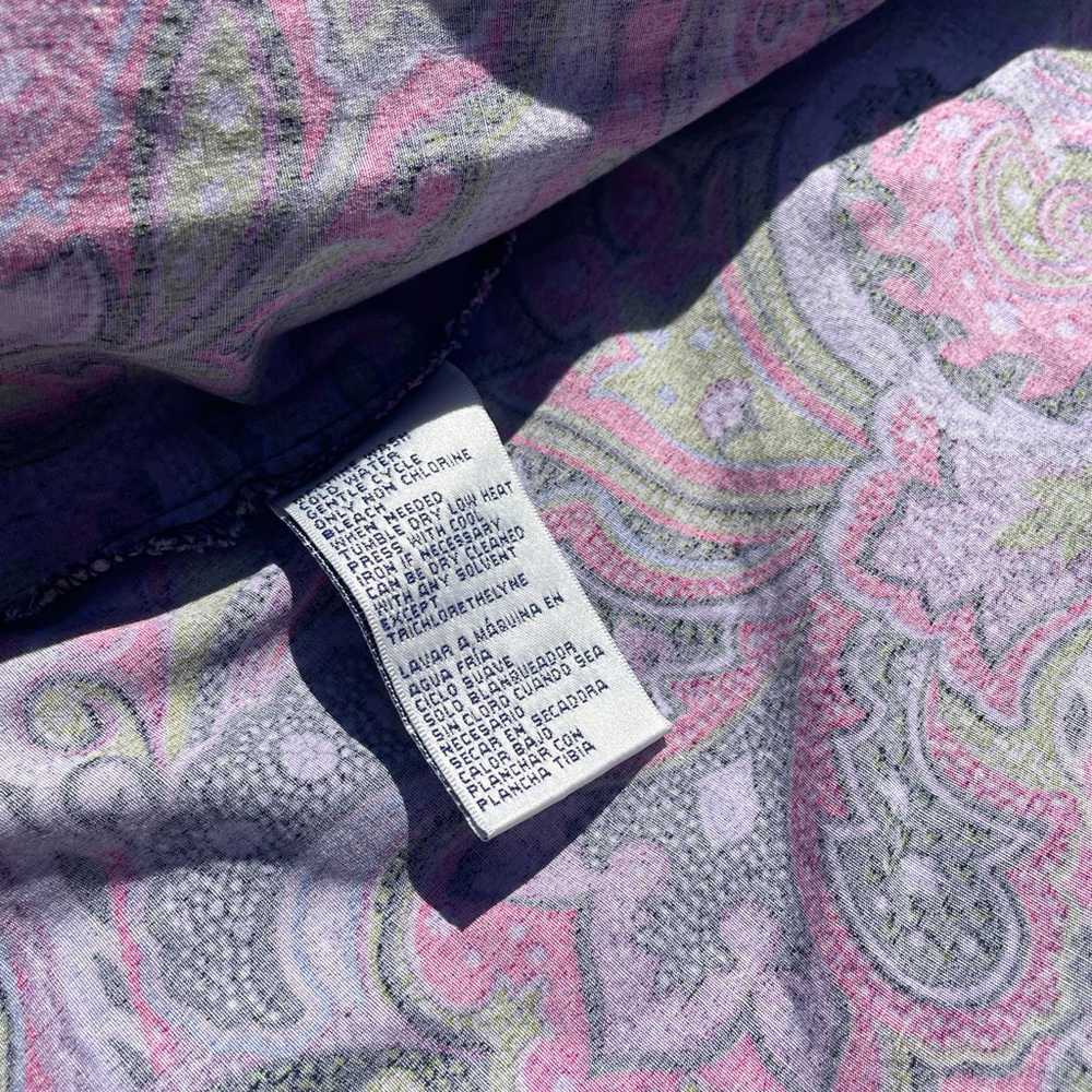 Vintage Groovy Button Up Ornate Pattern Colorful - image 4